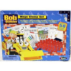 2001 Bob the Builder Mega Stamp Set New Complete Rose Art Rubber Activity Sheets
